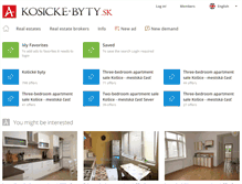 Tablet Screenshot of en.kosicke-byty.sk